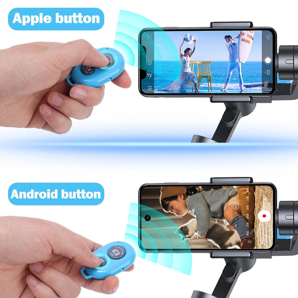 Bluetooth Wireless Shutter Release Rechargeable Remote Control Button Self-Timer Monopod Selfie Stick Phone Camera Controller for IOS Android