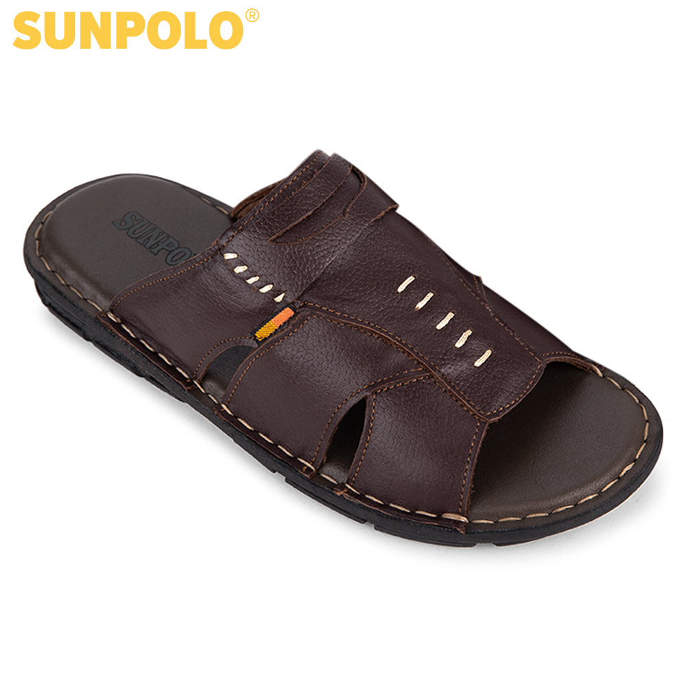 Men leather sunpolo sandals aqn009