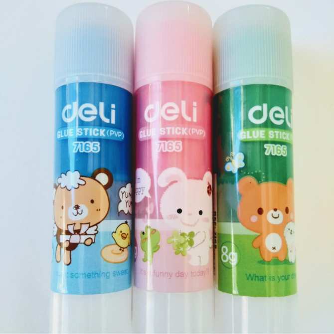 Combo 3 Tuýp Hồ Khô Màu Deli E7165A Trọng Lượng 8Gram