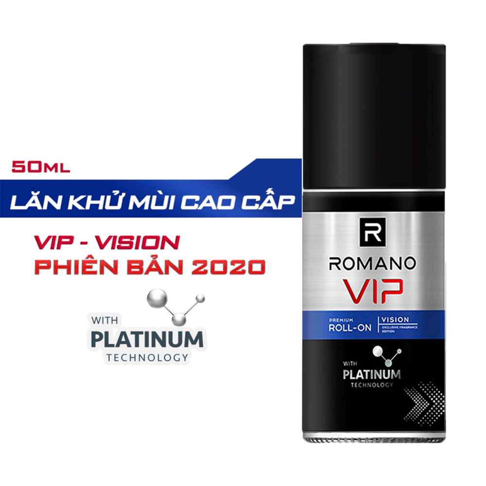 Lăn khử mùi Romano Vip Platinum 50ml/chai