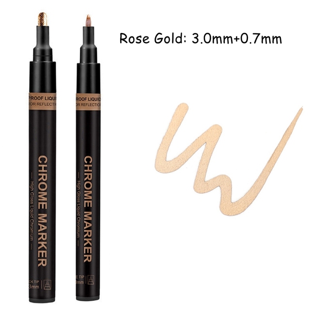 【Flourish Beads MALL】Reflective Mirror Pen Paint Metal Chrome