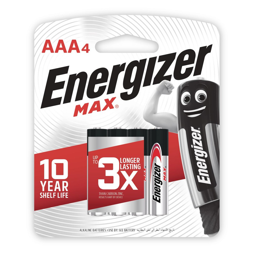 Pin AAA Energizer Max E92 BP4 - Vỉ 4 Viên