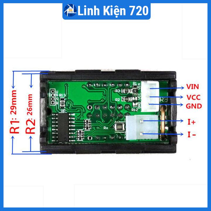 Module đo dòng áp DC 10A 100V, đồng hồ đo độ chính xác cao