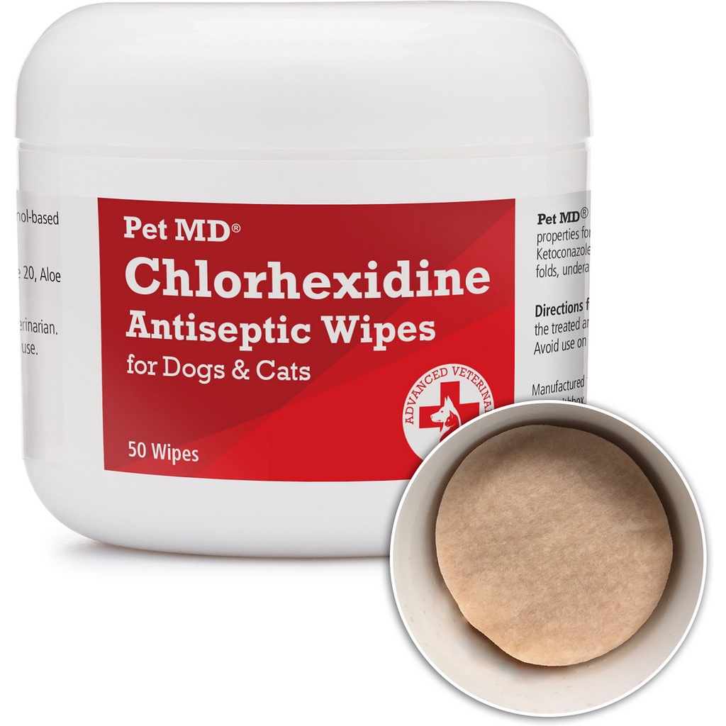 Pet md chlorhexidine wipes best sale