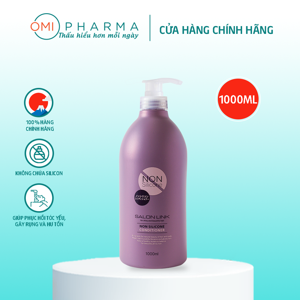 Dầu Xả Nhật Bản Không Chứa Silicone Salon Link Extra - Chuyên Dùng Cho Tóc Khô Hư Tổn, Uốn, Nhuộm 1000ml
