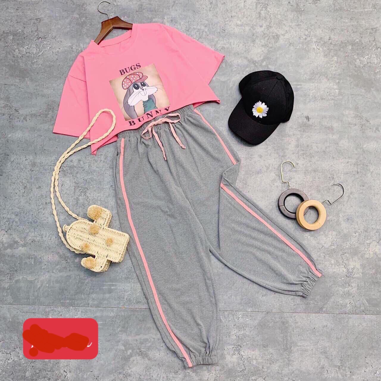Đồ bộ bé gái, Bộ quần áo croptop phong cách hiphop cho bé gái từ 18-60kg chất thun cotton 4 chiều mịn mát