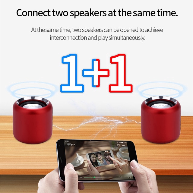 Super-mini Portable Bluetooth Speaker Best Sound Bass Remote Shutter Control Small Wireless Speaker Boombox for iPhone Xiaomi