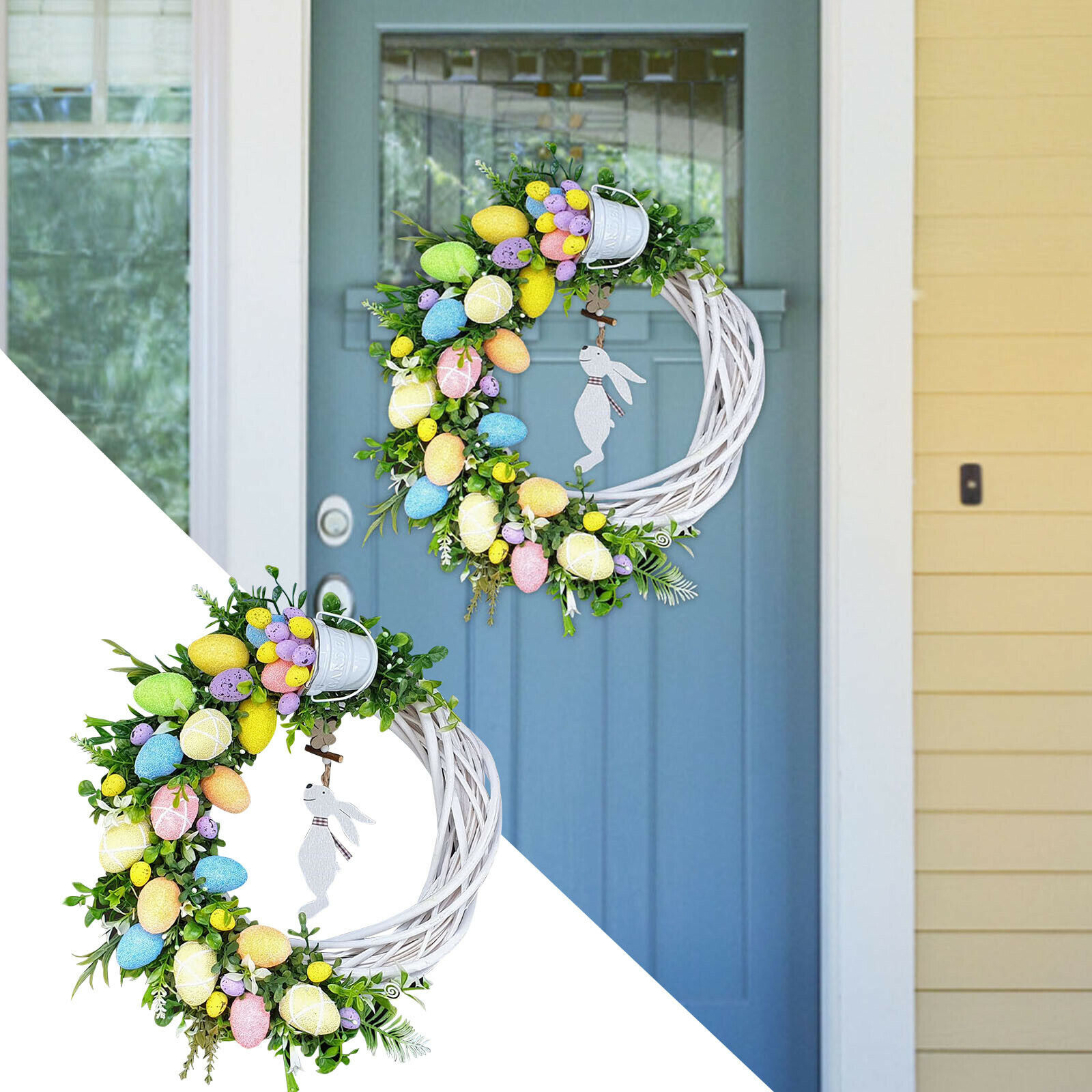 Easter Bunny Garland Home Wreath Decoration Easter Decor Props