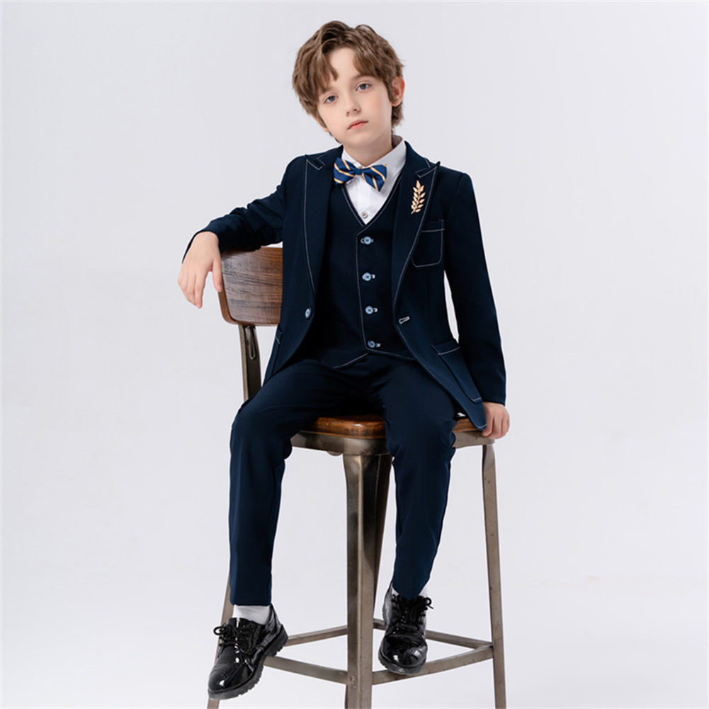 lontakids Kids Boys Blazer Suit Set (Jacket +Vest Pants Bow
