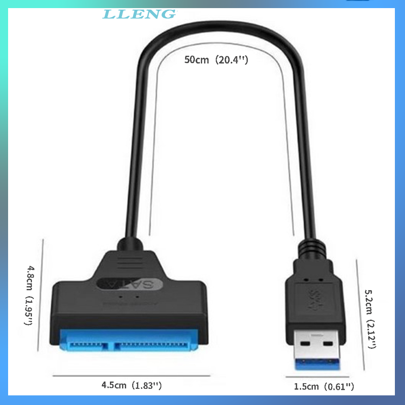 LLENG USB 3.0 to SATA 2.5" External Hard Disk Drive Adapter Reader For SSD HDD Cable