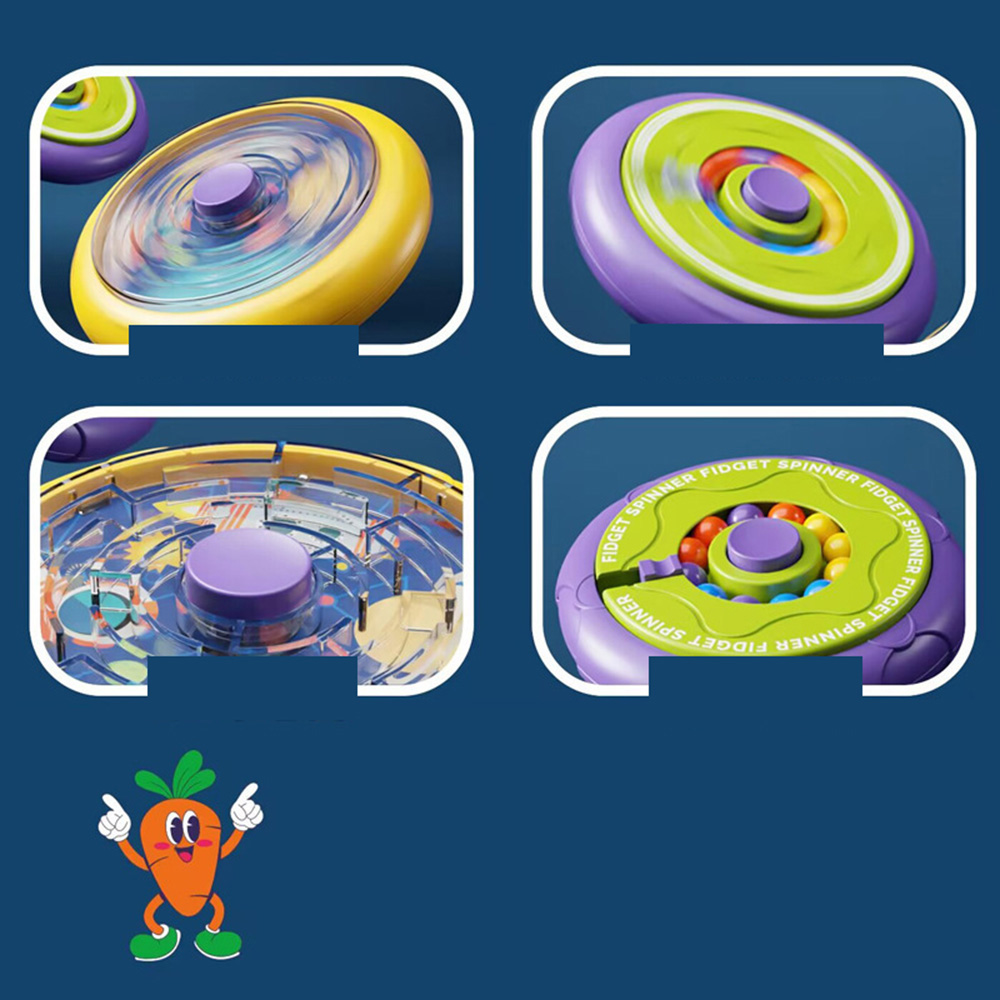 Gyro Toy Fun Gyro Fidget Desktop Game Anti-Stress Fingertip Gyro Ball Maze Rotating Gadget Novelty Decompression Toy Adult Children Gift