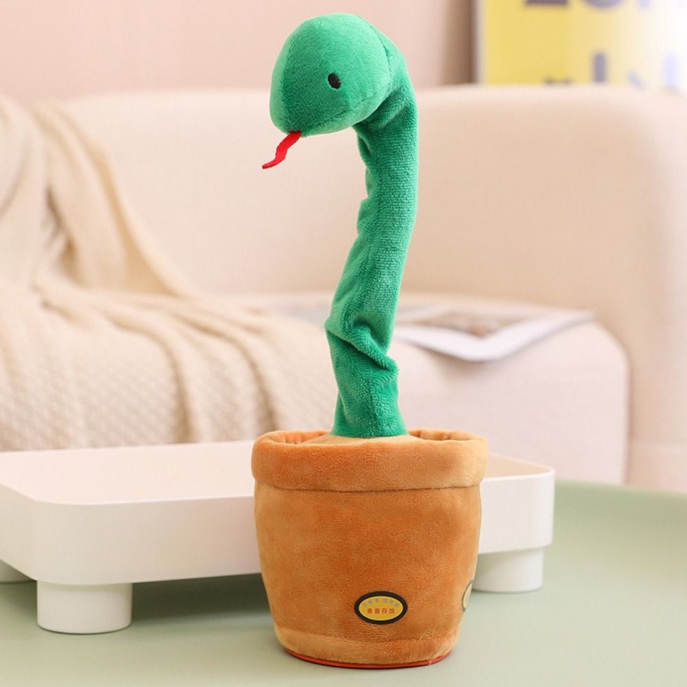 MINIS Ghi âm giọng nói Đồ chơi nhồi bông ngỗng điện Rắn Điện Đồ chơi lắc lư hát nhảy múa Đồ chơi nhồi bông nhảy múa hát 35cm Búp bê nhung lông hình Chim Hồng Hạc rắn nhảy múa Quà Tặng trẻ em