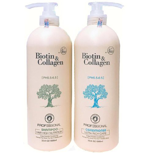 [TRẮNG] DẦU GỘI XẢ BIOTIN COLLAGEN NEW (Dung tích mỗi chai 1000 ml)