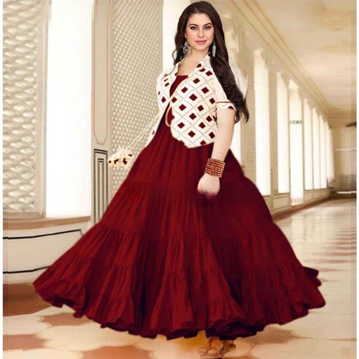New Exclusive Designed 1-Piece Long Koti Stylish Attire For