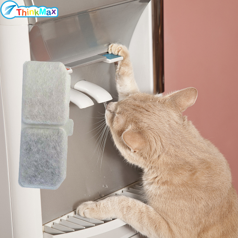 THINKMAX,2023!!Pet Water Dispenser Filter Element, Activated Carbon+filter Cotton, Square Circulating Water Fountain Filters Replacement, Compatible For Small Pets Drinking Water Equipment