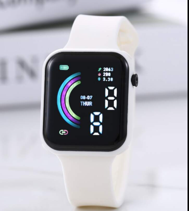 LED Watch for Men, Women, and Children with Simple Time Display and Modern Appeal. 