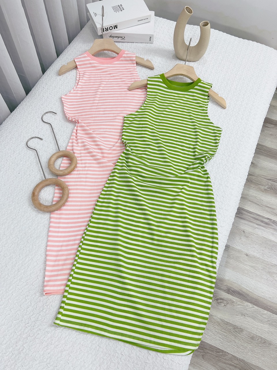 Đầm nữ váy nữ body kẻ sọc 2 màu