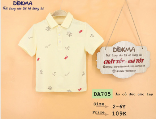(2-6Y) Áo polo cộc tay cho bé trai - DOKMA