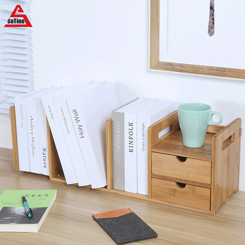 Small bookshelf with drawer office, table storage, simple desk bookshelf student bookshelf shelf