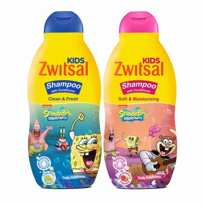 Zwitsal Kids Shampoo and Conditioner 180ml Spongebob Edition