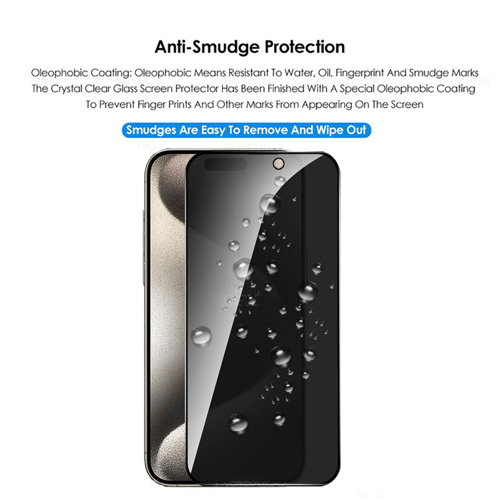 2in1 Privacy Tempered Glass For iPhone 15 Pro Max Camera Lens Protector iPhone 15 Plus iPhone 15 Pro iPhone 15 15Pro 15Plus 15ProMax Anti-Peep Glass