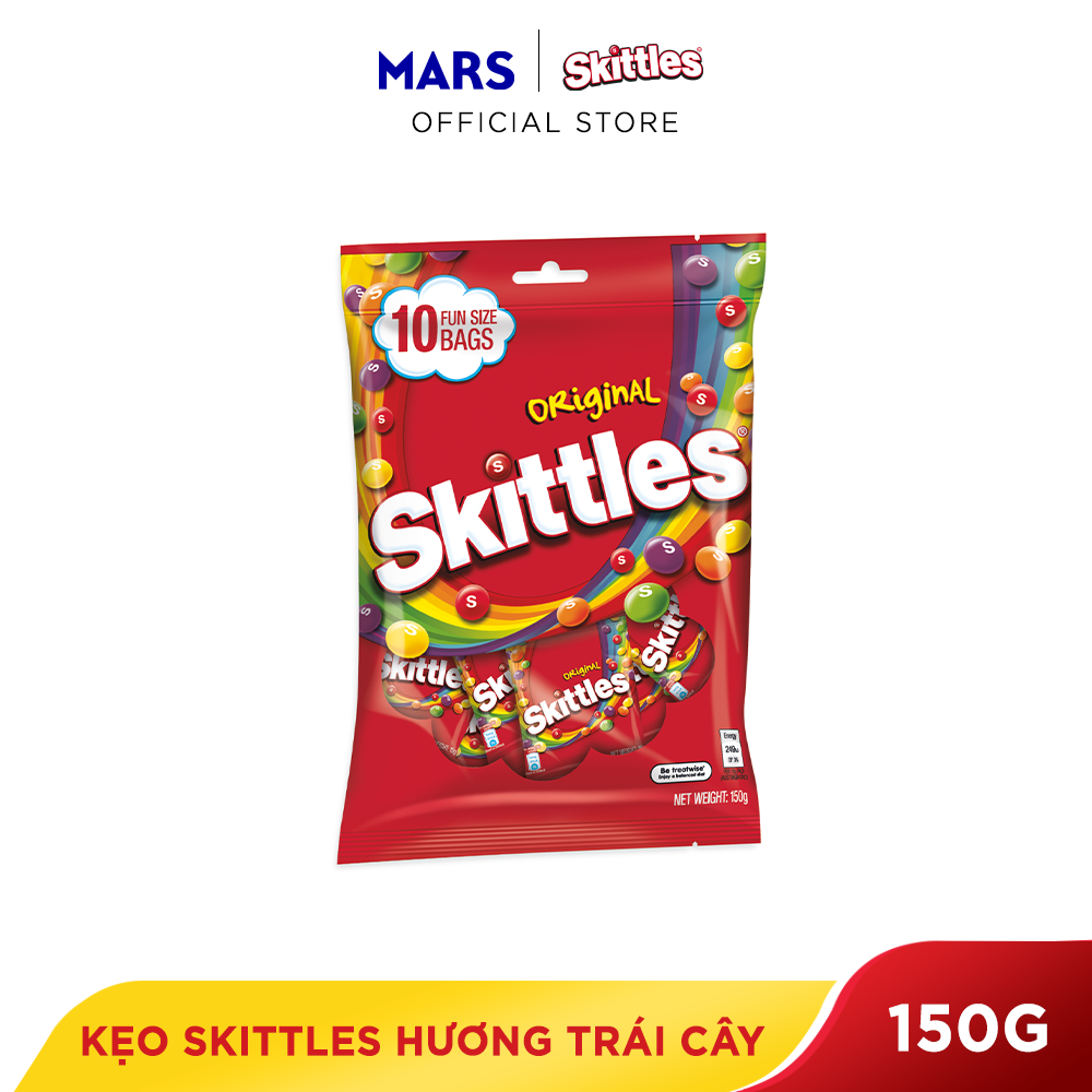 [MIỄN PHÍ GIAO HÀNG TP.HCM] Kẹo Skittles Original hương trái cây gói 150g thumbnail