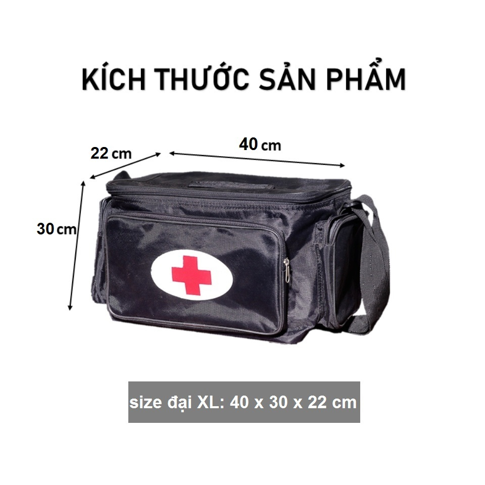 TÚI CỨU THƯƠNG MÀU ĐEN - TÚI Y TẾ (CHUẨN BỘ Y TẾ)