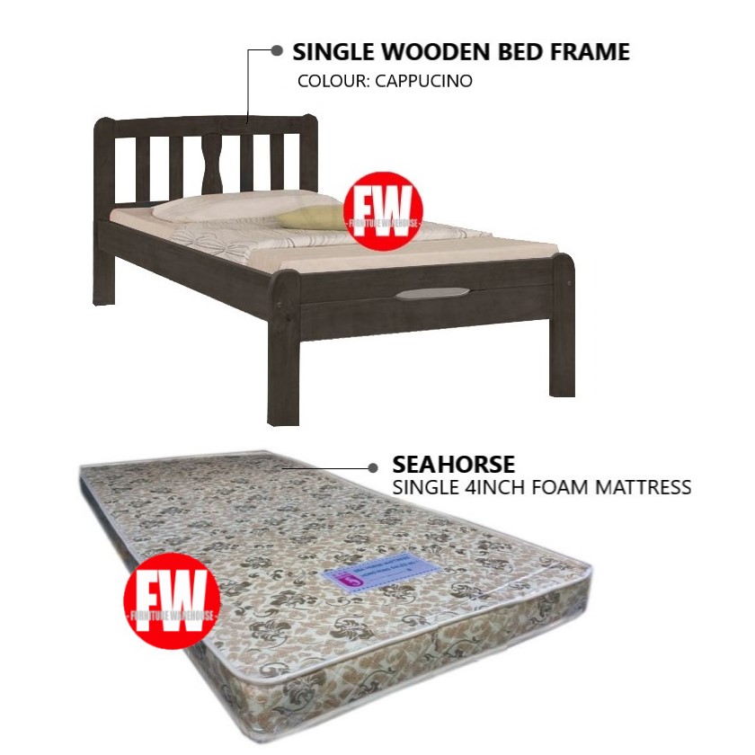 seahorse single bed frame