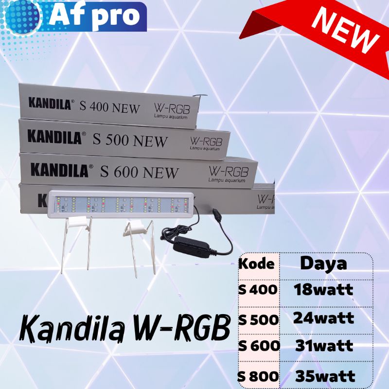 LAMPU LED AQUARIUM LED KANDILA S 400, 500, 600, 800 NEW WRGB