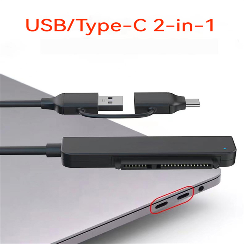 BA [New Arrival] USB 3.0 Type-C To SATA Adapter Cable Hard Drive Adapter Converter External Converter For SSD/HDD Data Transfer