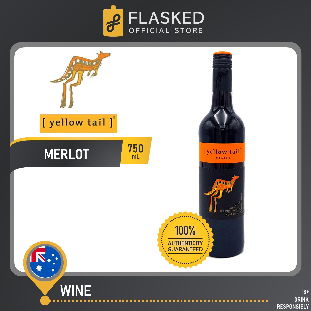 Yellow Tail Reserve Merlot Red Wine 750mL Lazada PH