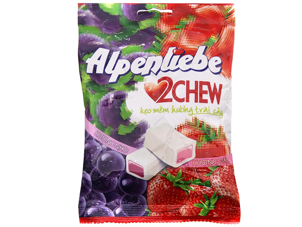 Kẹo Mềm Hương Dâu Và Nho Alpenliebe 2Chew