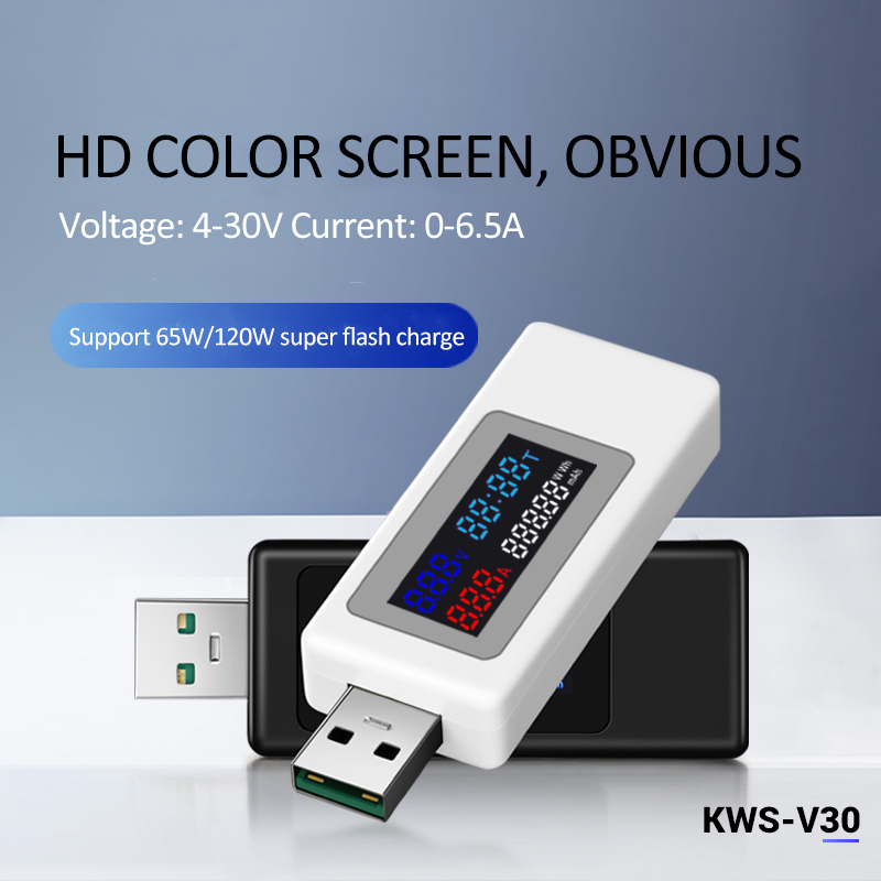 Kws-V30%20Usb%20Power%20Meter%20Tester%20Power%20Current%20Charger%20Tester%20Meter%20Current%20Voltage%20Tester%20-%20Image%203