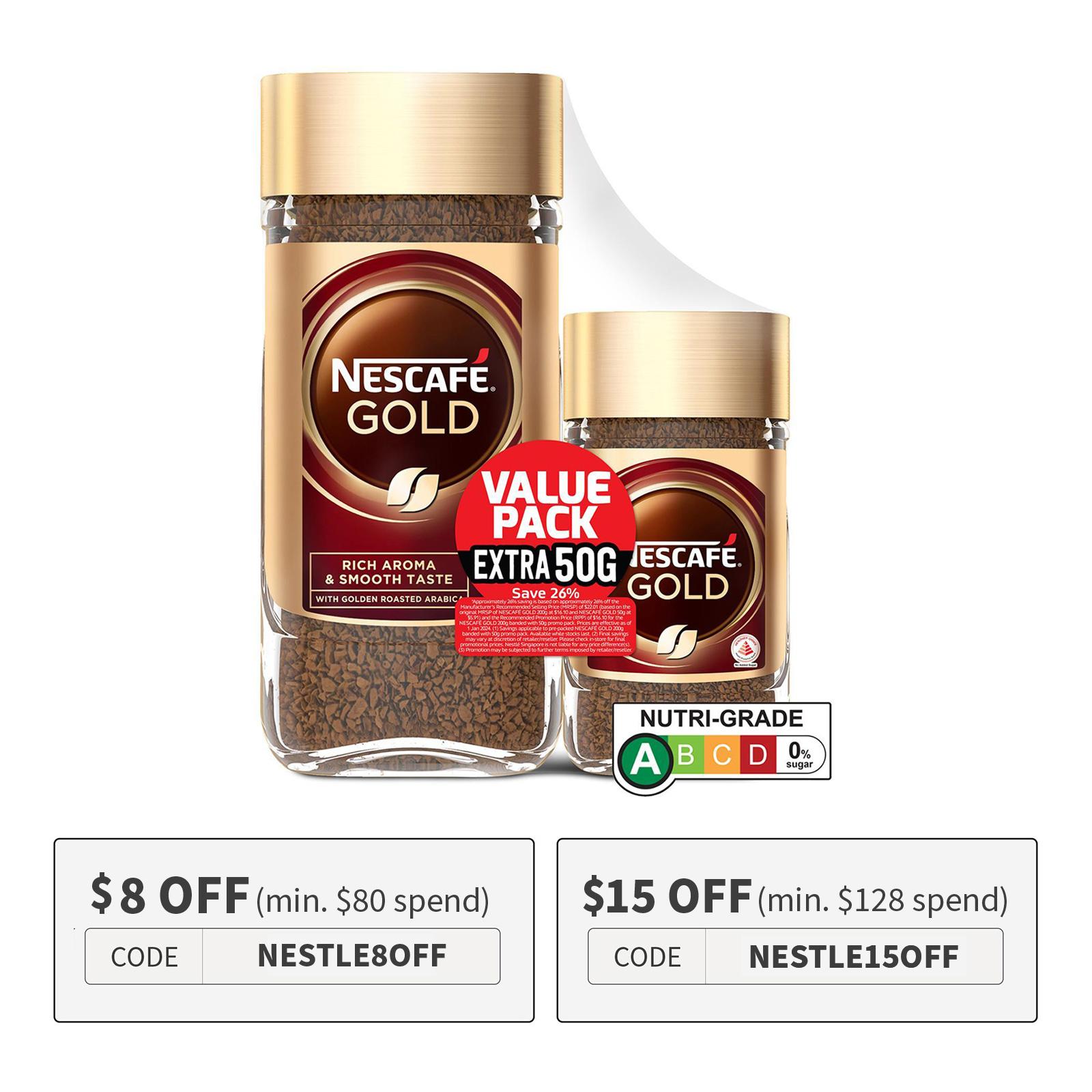 NESCAFE Gold Pure Soluble Coffee 200G Plus Free 50G