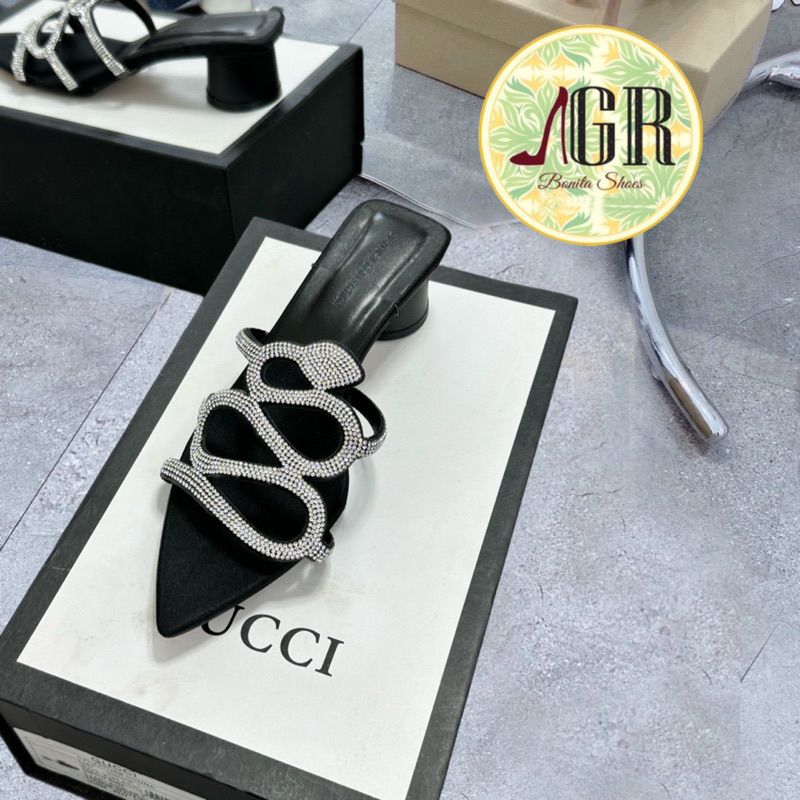 [VOUCHER 8%]Guốc cao gót đá rắn cao cấp siêu đẹp gót tròn 5 phân