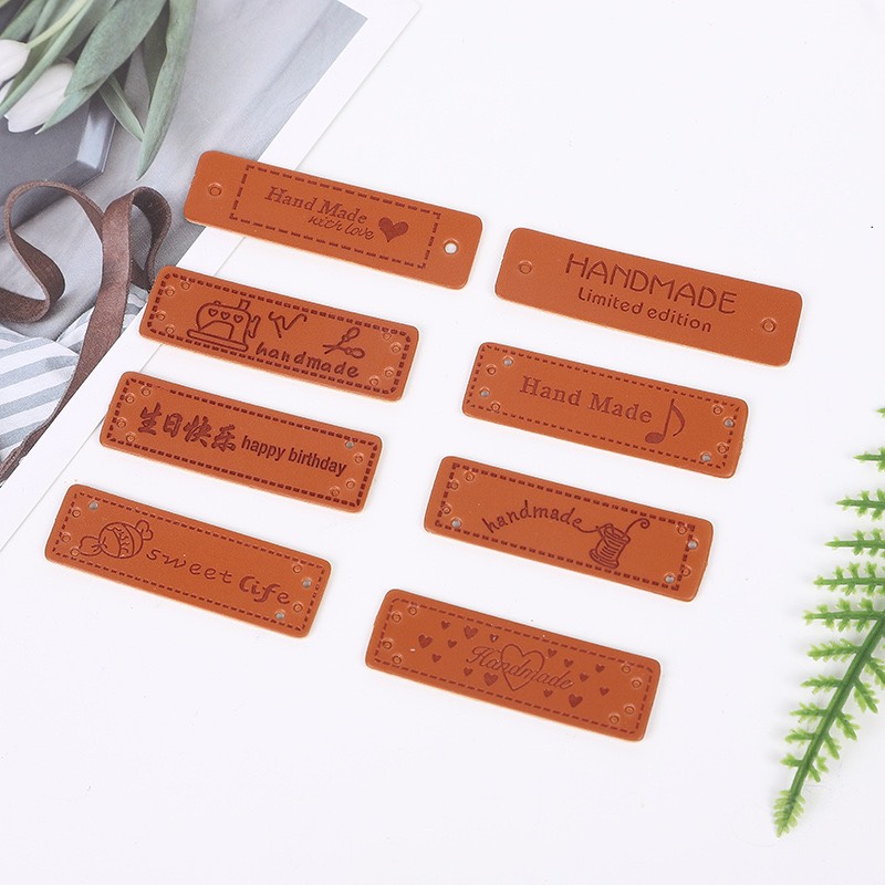 Mác da handmade trang trí sản phẩm thủ công (giao mẫu ngẫu nhiên)