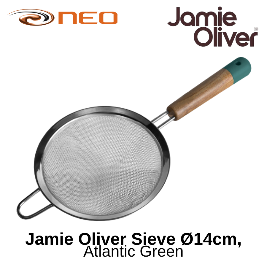 Jamie Oliver Fine Mesh Stainless Steel Kitchen Strainer Sieve for Baking 