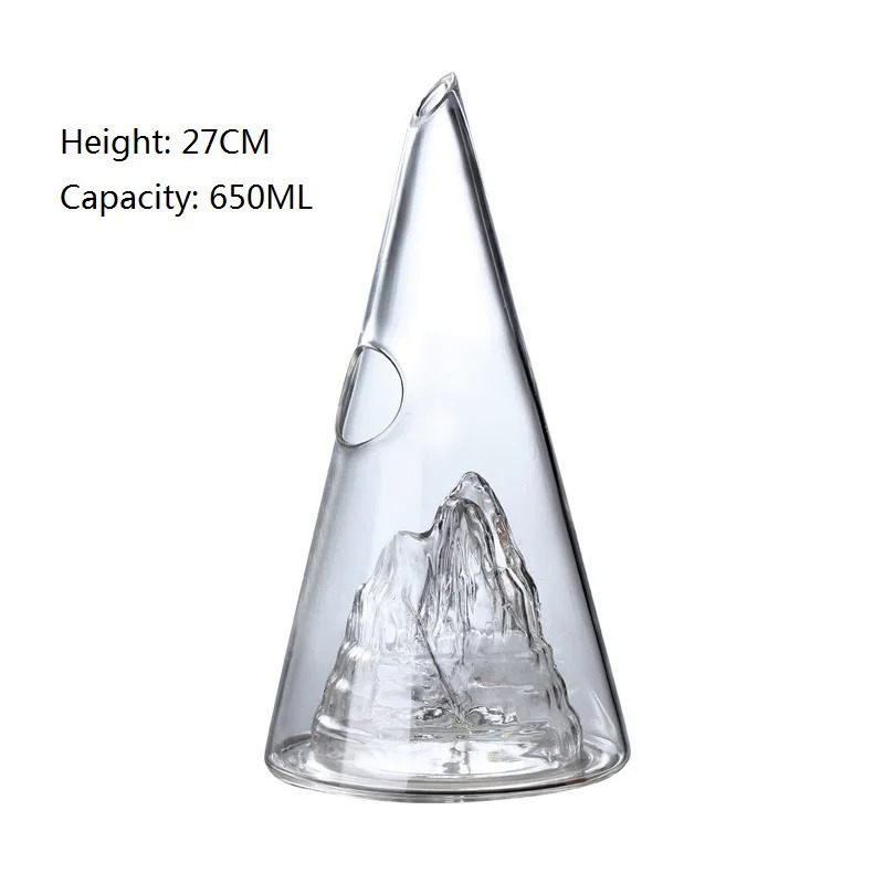 Ly vang Decanter nhanh thác nước kim tự tháp seperator vang Decanter Iceberg Kính Whiskey Decanter