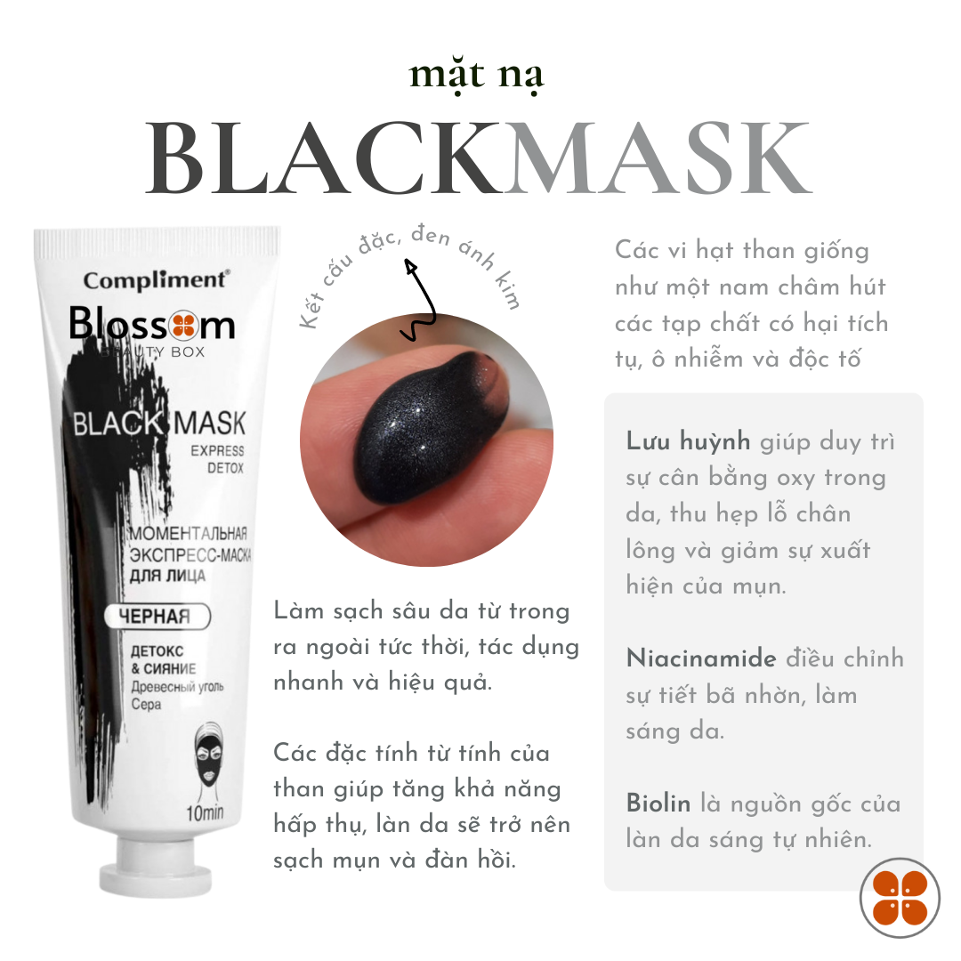 Mặt nạ Compliment Green Mask Giảm dầu, mụn 80ML
