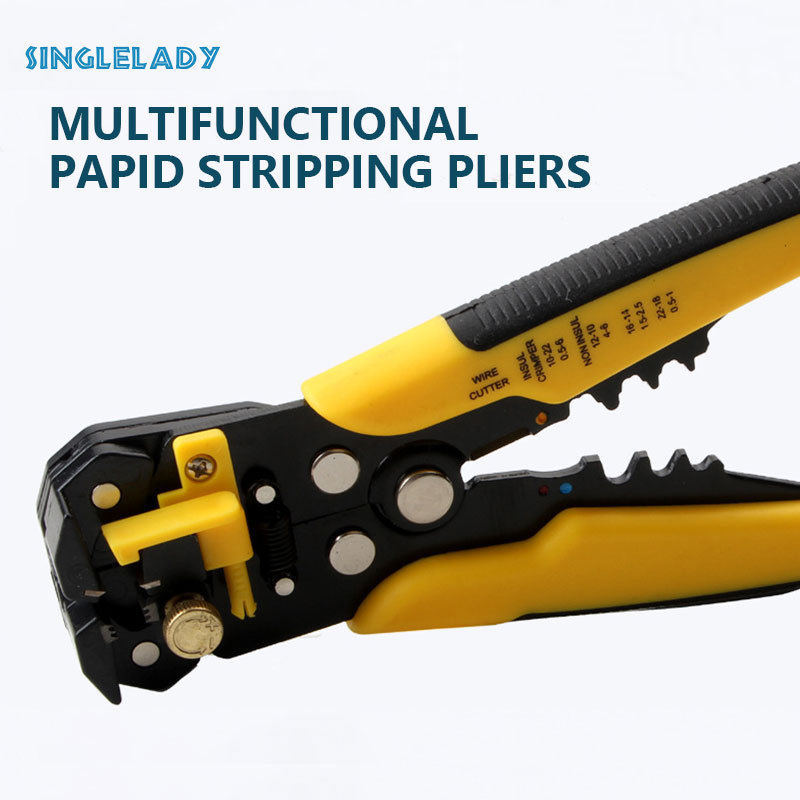 SINGLELADY [Miễn Phí Vận Chuyển]Tự động đa chức năng kìm tuốt dây điện vũ nữ Thoát y Kềm cắt dây Dây kìm uốn dây kéo kìm dây Máy cắt thợ điện Bộ dụng cụ kìm
