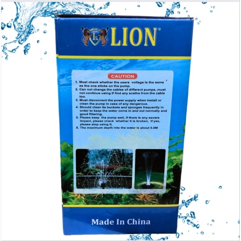 LION L 103 Pompa Aquarium kolam hidroponik