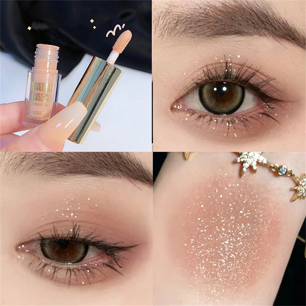 Eyeshadow Glossy Sense Beauty And Health Fine Eyeshadow Good Ductility Makeup Eye Shadow Liquid Natural Eyes Liquid Eye Shadow#1 * eye shadow