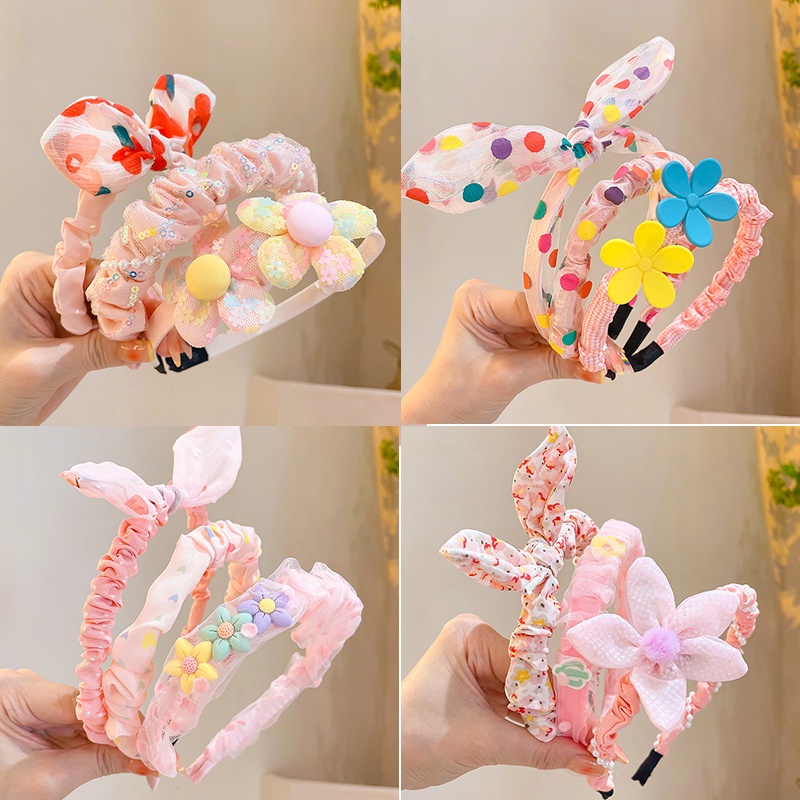 Set 3 Băng Đô Nơ Dễ Thương Cho Bé Gái
