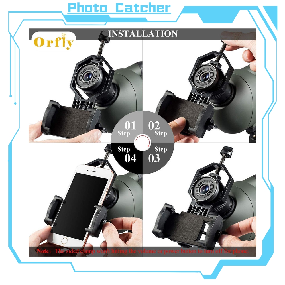 【HOT】 Mobile Phone Holder Clamp Spotting Scope Cellphone Adapter Mount.