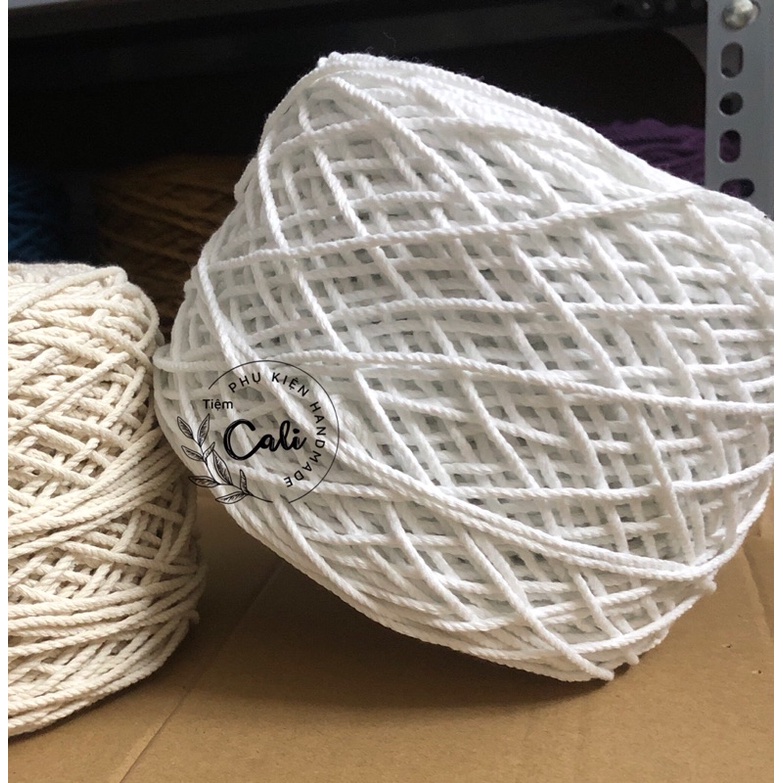 Cotton Thread Size 2mm for Macrame, Handmade Bag Hooks