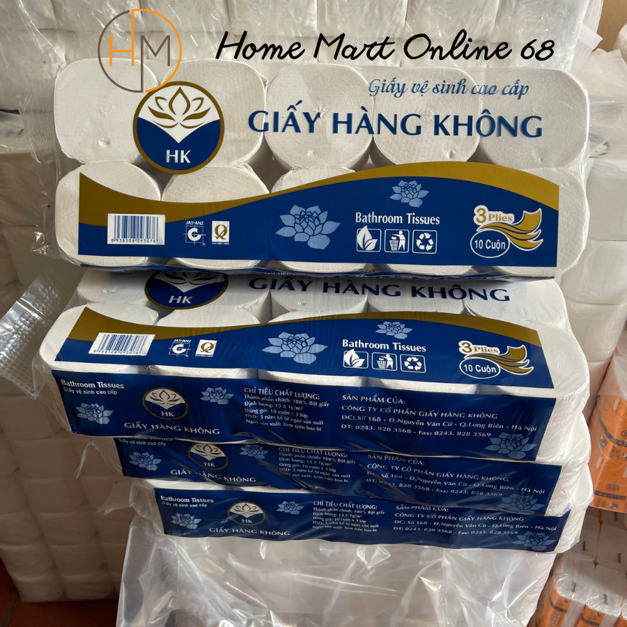 Bịch 10 cuộn giấy vệ sinh không lõi