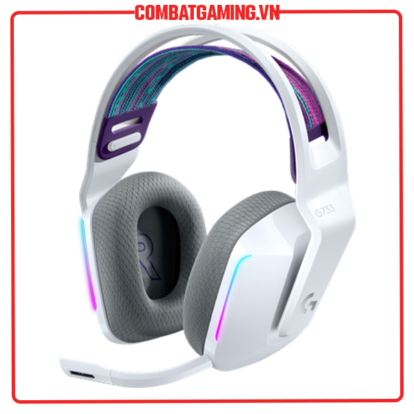 Tai Nghe Không Dây LOGITECH G733 LIGHTSPEED WIRELESS 7.1 RGB (Black - White - Lilac)