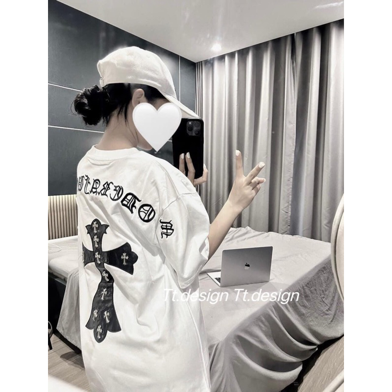 Áo Phông Phom Rộng Chữ Thập