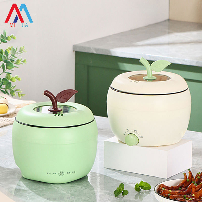 MiaXia Joy Apple-shaped electric cooker, mini electric cooker, multi-function rice cooker, smart instant noodle pot, non-stick pot