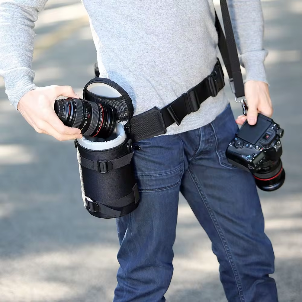 【Big savings】 JJC Camera Lens Case Water Resistant Lens Pouch for DSLR Camera Lens Bag for Nikon Sigma Pentax Sony.